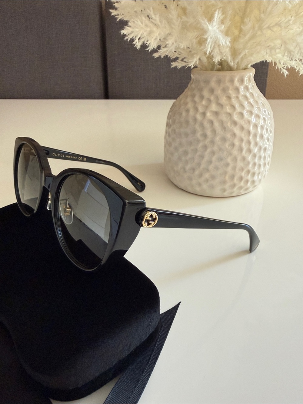 NEW , Gucci Women’s GG0369S 54mm sunglasses black and gold